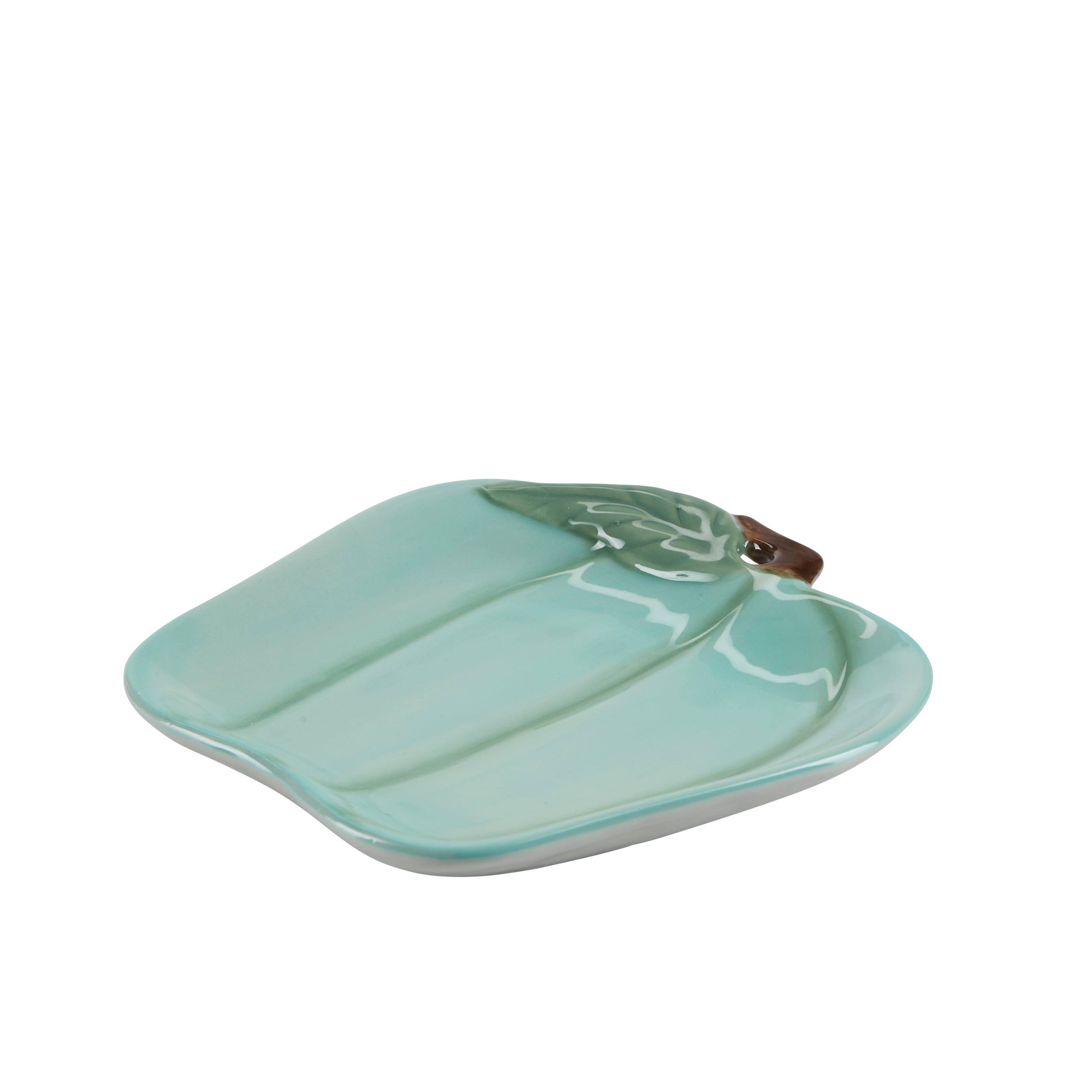 Grøn peber tallerken, grøn - L17 cm.